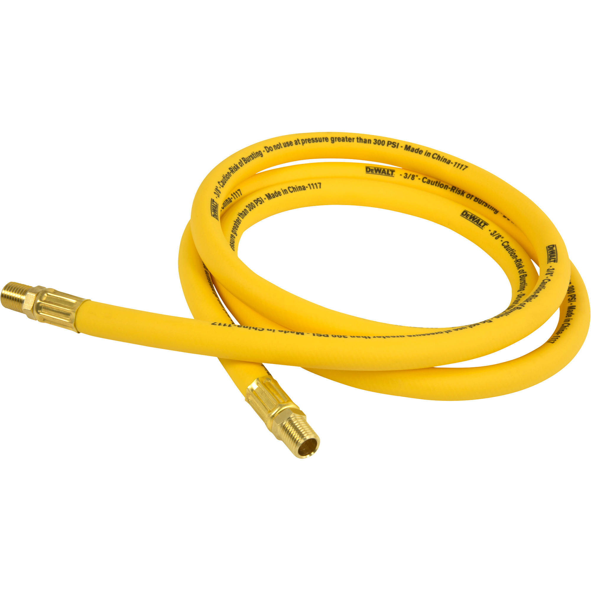 DEWALT Lead-in Hose, 3/8in. x 6ft., 300 PSI, Yellow, Model# DXCM012-0209